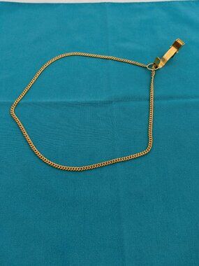 Purse Chain Glove Holder JB Champion Gold Plated Vintage 1920s 24 Inch Chain